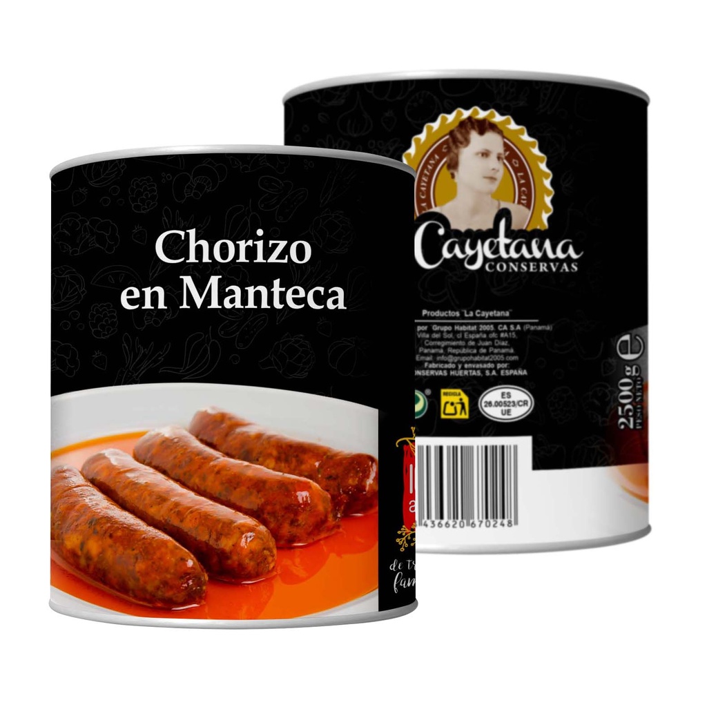 [HC.101.0043] Chorizos en Manteca 2600g